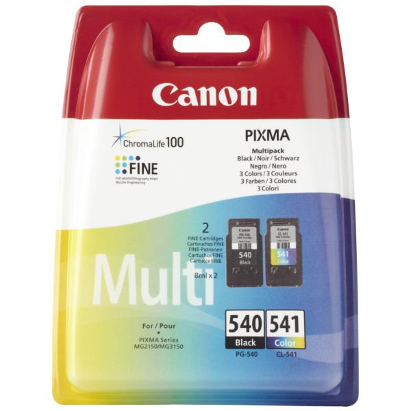 Canon PG-540/CL-541 Multi pack tinteiro 2 unidade(s) Original Preto, Ciano, Magenta, Amarelo - Canon 5225B006