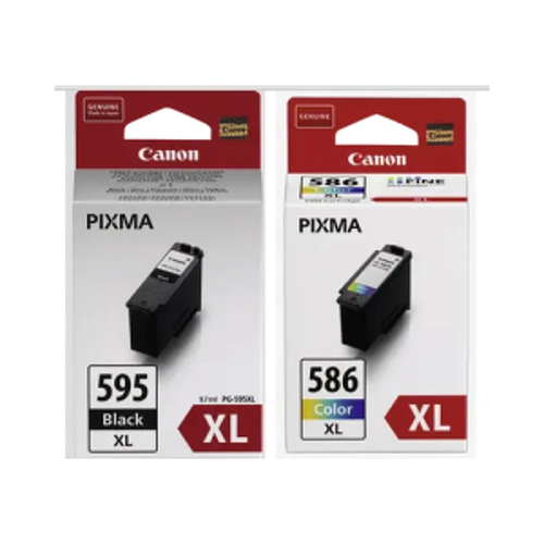 Pack económico de 2 cartuchos de tinta Canon PG-595/CL-586 + 50 Hojas de Papel Fotografico - Canon Canon PG-595/CL-586 Multipack de 2 Cartuchos de Tinta Originales + 50 Hojas de Papel Fotografico - 7171C004