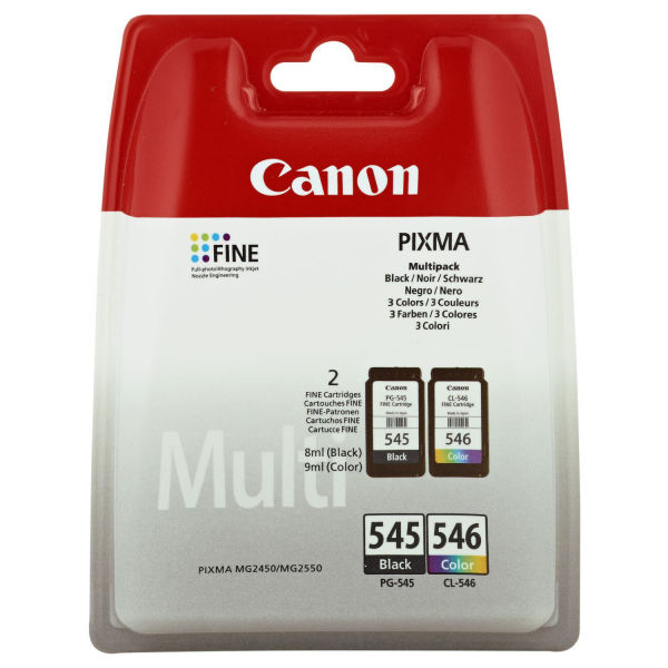 Canon PG-545/CL-546 Multipack tinteiro 2 unidade(s) Original Preto, Ciano, Magenta, Amarelo - Canon 8287B005