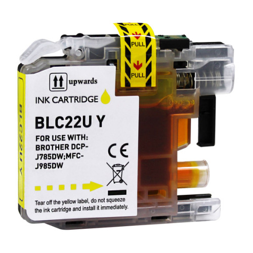 Brother LC22U Yellow Generic Ink Cartridge - Substitui LC22UYBP - BI-LC22UYL