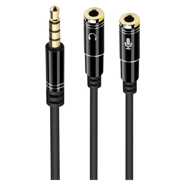 Ewent EC1641 cabo de áudio 0,3 m 3.5mm 2 x 3.5mm Preto - Ewent EC1641