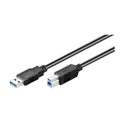 Ewent EW-100103-020-N-P cabo USB 1,8 m USB 3.2 Gen 1 (3.1 Gen 1) USB A USB B Preto - Ewent EW-100103-020-N-P
