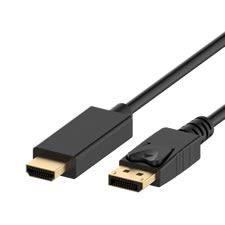 Cabo DisplayPort para HDMI 1.2, gold-plated, 1,8m - Ewent EW-140300-020-N-P