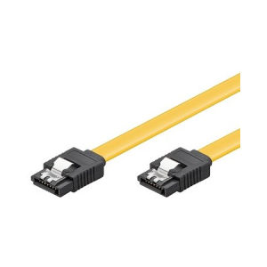 Ewent 0.5m, 6GBs, SATA 3 cabo SATA 0,5 m SATA 7-pin Preto, Amarelo - Ewent EW-150101-005-Y-P