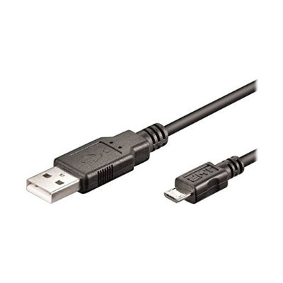 Ewent EW-UAB-005-MC cabo USB 0,5 m USB 2.0 Micro-USB A USB A Preto - Ewent EW-UAB-005-MC