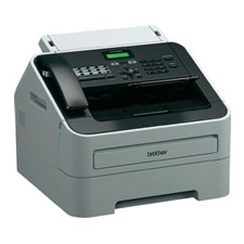 Fax laser monocromático de alta velocidade com auscultador telefónico e função de cópia - Brother FAX-2845