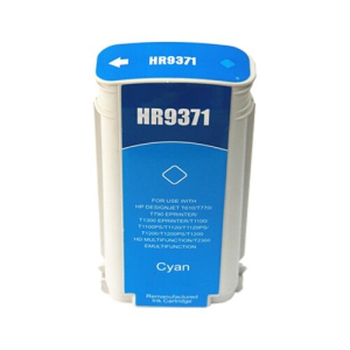 Cartucho de tinta genérico HP 72 ciano - Substitui C9371A - HP HI-C9371A