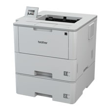 Impressora laser monocromática de alta produtividade, frente e verso automático, rede cablada e WiFi, 2 bandejas de 520 folhas e base com arrumação - Brother HL-6180DW