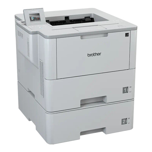 Impressora laser monocromática de alto rendimento, frente e verso automático, rede cablada e WiFi, com bandeja adicional de 520 folhas (LT6505) - Brother HL-L6300DWT