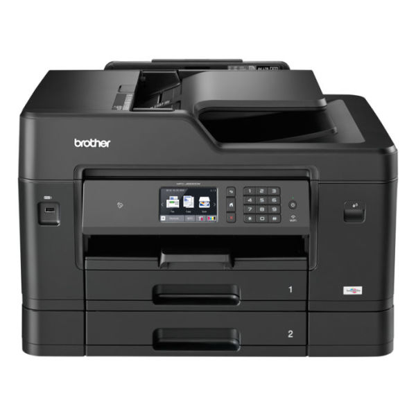 Impressora multifunções de tinta profissional A4/A3 WiFi com fax, frente e verso em todas as funções até A3, dupla bandeja, bandeja multipropósito e NFC - Brother MFC-J6930DW