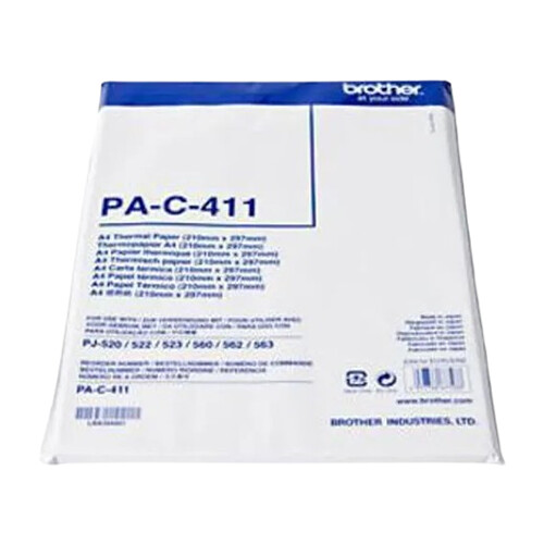 Pacote de 100 folhas de papel térmico A4 - Brother PA-C-411