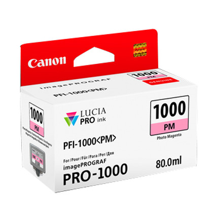 Tinteiro Canon PFI-1000 Magenta Foto 0551C001 80ml - Canon PFI1000PM