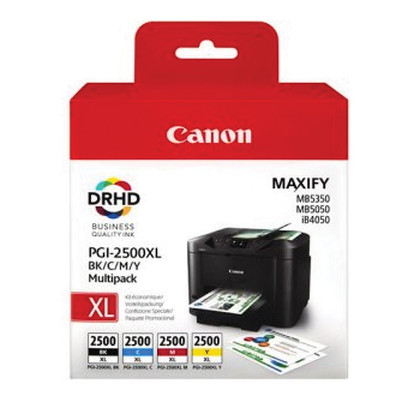 Canon PGI-2500XL C/M/Y/BK tinteiro Original Preto, Ciano, Magenta, Amarelo - Canon PGI2500XLBKCMY
