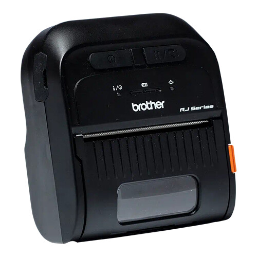 Impressora portátil de etiquetas e talões até 3 polegadas de largura com conexão USB, WiFi e Bluetooth - Brother RJ-3055WB