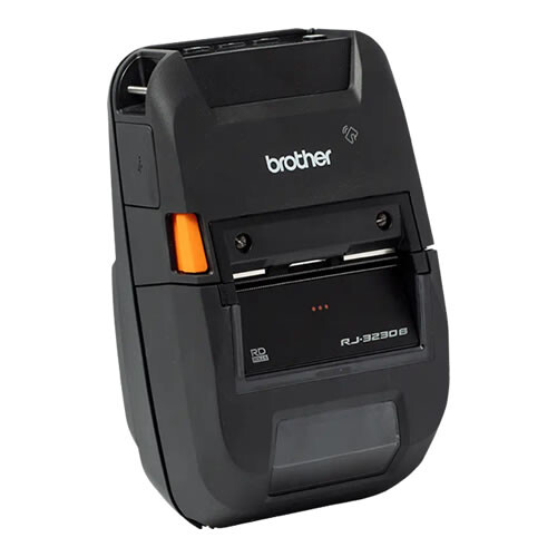 Impressora portátil de etiquetas e talões de até 3 polegadas de largura com conexão USB, NFC e Bluetooth MFI - Brother RJ-3230BL