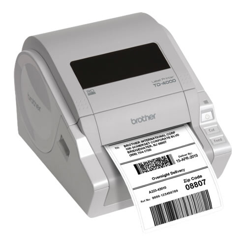 Impressora de etiquetas e talões para uso comercial e industrial - Brother TD-4000