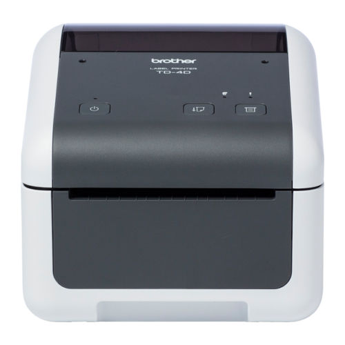 Impressora de etiquetas e talões de tecnologia térmica direta para uso comercial com placa de rede e uma resolução de 203 ppp - Brother TD-4420DN