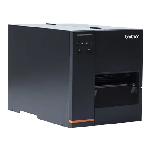 Impressora industrial de etiquetas de tecnologia térmica direta com uma resolução de 203ppp. Placa de rede, série, host USB e design robusto, para altos volumes de impressão - Brother TJ-4005DN